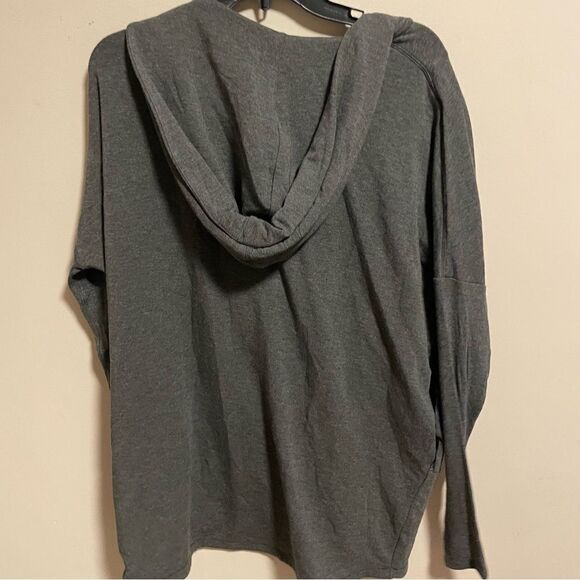 Athleta Purana Wrap Sweatshirt Charcoal Heather Grey- Size Small - Picture 8 of 9